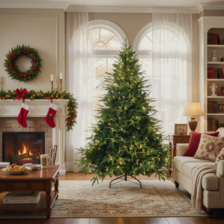 Sunvega 4ft Pre-Lit Artificial Christmas Tree with 150 Warm White Incandescent Lights
