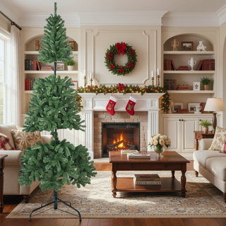 Sunvega 6FT Artificial Christmas Tree with 500 PVC Tips for Full Green Holiday