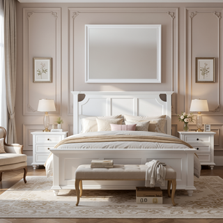 Sunvega Chic Nightstand with Textured Surface and Jewelry Drawer for Bedroom