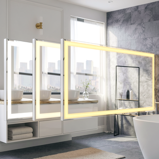 Sunvega 30x36 Inch LED Bathroom Vanity Mirror with Anti-Fog Touch Switch and Memory