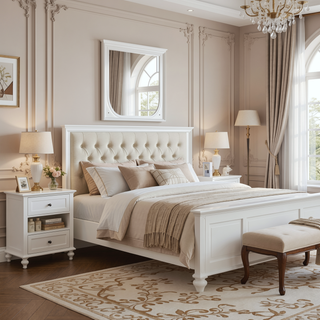 Sunvega Plush Seating Bedroom Bench with Acrylic Legs and Silver Tips