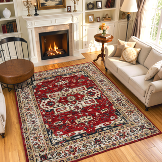 Sunvega Vintage Bohemia Persian Washable Non-Slip Area Rug for Living Room