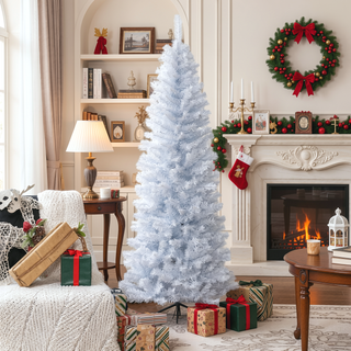 Sunvega 6ft Unlit Slim Artificial Christmas Tree with 618 Realistic Tips