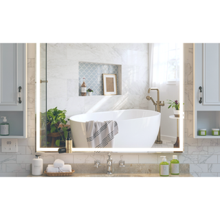 Sunvega 30x36 Inch LED Bathroom Vanity Mirror with Anti-Fog Touch Switch and Memory