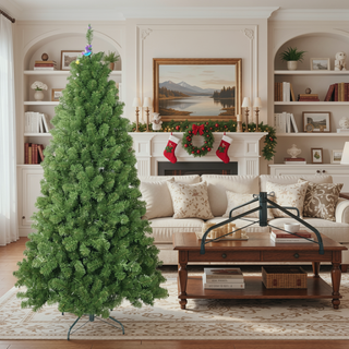 Sunvega 6ft Full 760 Tips Hinged Memory Wire Artificial PVC Christmas Tree for Indoor