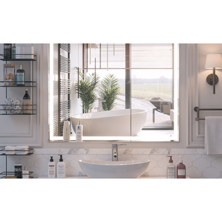 Sunvega 30x36 Inch LED Bathroom Vanity Mirror with Anti-Fog Touch Switch and Memory