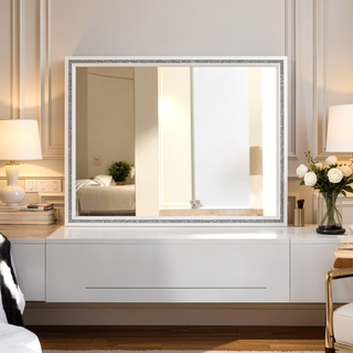 Sunvega Elegant White Finish Nightstand with Two Spacious Storage Drawers
