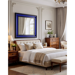 Sunvega Elegant Transitional Mirror In Metallic Black For Compact Areas