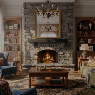 Sunvega Fir Wood Wall Mounted Fireplace Mantel Shelf with Flat Surface for Home Decor