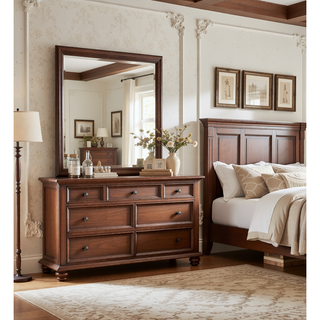Sunvega Dark Brown Tufted Polyurethane Upholstered King Size Bed Frame