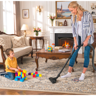 Sunvega Machine Washable Low-Pile Non-Slip Area Rug for Living Room Bedroom Kitchen