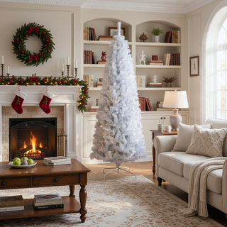 Sunvega 6ft Unlit Slim Artificial Christmas Tree with 618 Realistic Tips