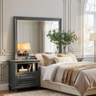 Sunvega Dark Brown Tufted Polyurethane Upholstered King Size Bed Frame