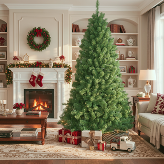 Sunvega 6ft Full 760 Tips Hinged Memory Wire Artificial PVC Christmas Tree for Indoor