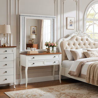 Sunvega White Nightstand with Cooler Bluetooth Speaker and LED Lighting