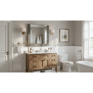 Sunvega Lacquer Frame Mirror with Integrated LED Lighting for Modern Decor