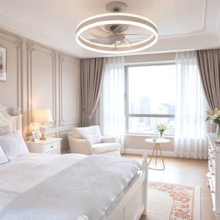 Sunvega Dimmable LED Ceiling Fan with Light for Modern Bedroom Living Room