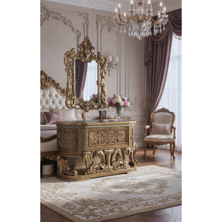 Sunvega Transitional Brown and Gold Finish Resin Mirror Without Beveled Edge