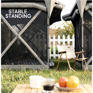 Sunvega Pop Up Gazebo Screen Tent with Adjustable Mesh Sidewalls and Removable Roof Cover