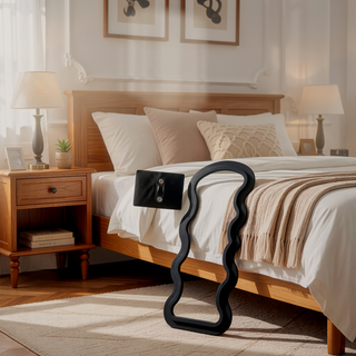 Sunvega Flannel Wavy Full Length Floor Mirror with Stand for Bedroom or Living Room
