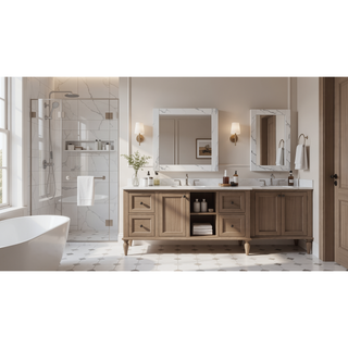 Sunvega Lacquer Frame Mirror with Integrated LED Lighting for Modern Decor