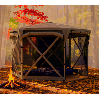 Sunvega Pop Up Gazebo Screen Tent with Adjustable Mesh Sidewalls and Removable Roof Cover