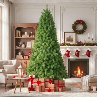 Sunvega 6ft Full 760 Tips Hinged Memory Wire Artificial PVC Christmas Tree for Indoor