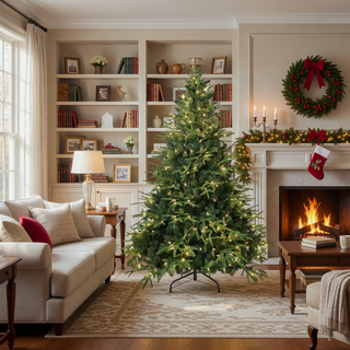Sunvega 4ft Pre-Lit Artificial Christmas Tree with 150 Warm White Incandescent Lights