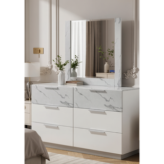Sunvega Lacquer Frame Mirror with Integrated LED Lighting for Modern Decor