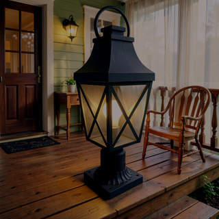Sunvega Traditional Matte Black Outdoor Wall Sconce with Clear Glass Shade for Front Door