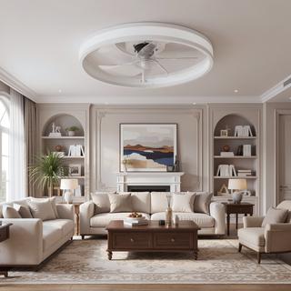 Sunvega Dimmable LED Ceiling Fan with Light for Modern Bedroom Living Room