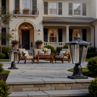 Sunvega Solar Powered Outdoor LED Lantern for Garden Pathways Yards and Driveways