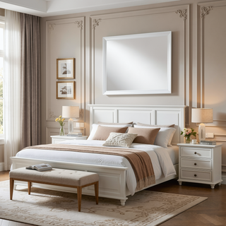 Sunvega Dark Brown Tufted Polyurethane Upholstered King Size Bed Frame