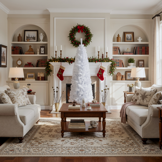 Sunvega 6ft Unlit Slim Artificial Christmas Tree with 618 Realistic Tips