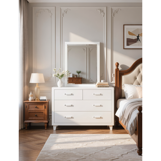 Sunvega White Queen Upholstered Bed with Modern LED Accent Lighting
