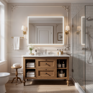 Sunvega 30x36 Inch LED Bathroom Vanity Mirror with Anti-Fog Touch Switch and Memory