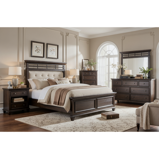 Sunvega Sand Colored Beveled Glass Poster Mirror with Metal Accents