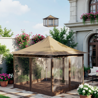 Sunvega Pop Up Gazebo with Adjustable Height Mesh Netting and Carry Bag