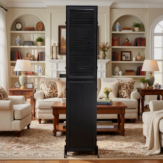 Sunvega 3 Panel Natural Wooden Room Divider Privacy Screen for Partition and Separation