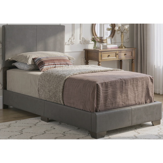 Sunvega Sleek Black Full Bed Frame with Chic Finish for Casual Elegance