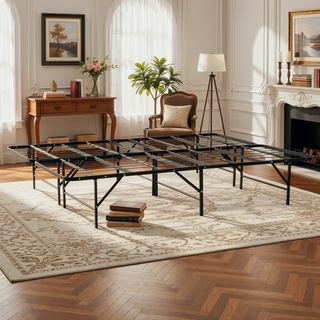Sunvega Sturdy Metal Platform Bed Frame with Ample Under-Bed Storage