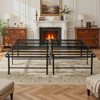 Sunvega Sturdy Metal Platform Bed Frame with Ample Under-Bed Storage