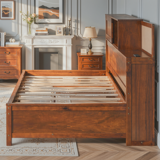 Sunvega Twin Size Wooden Daybed with 3 Storage Drawers and USB Ports