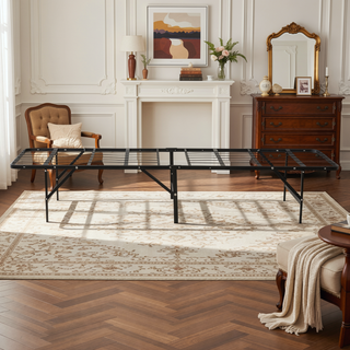 Sunvega Sturdy Metal Platform Bed Frame with Ample Under-Bed Storage