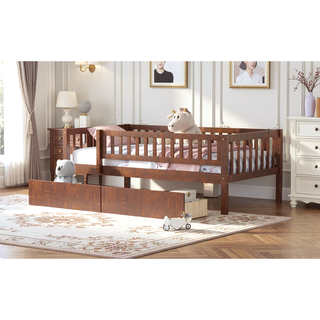 Sunvega Twin Size Daybed with Two Drawers Made of Solid Pine Wood