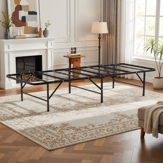 Sunvega Twin Size Metal Bed Frame with Ample Under-Bed Storage Space