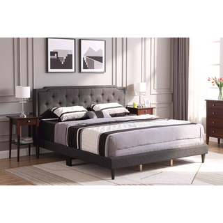 Sunvega Stylish Casual Gray Queen Bed Frame with Durable Support