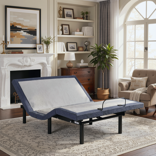 Sunvega Queen Adjustable Bed Base with Massage Head Foot Positioning and Bluetooth