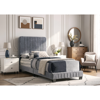 Sunvega Twin Bed Frame in Crisp White for Compact Living Areas