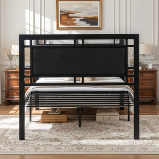 Sunvega Full Metal Bed with Sturdy Steel Structure for Modern Bedroom